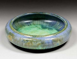Fulper Pottery Blue & Green Flambe Bowl c1910s