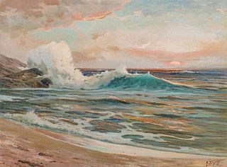 Angel Espoy California Coastal Painting c1920s