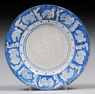 Dedham Pottery Turkey Plate c1910