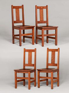 Set of 4Â Limbert T-Back Dining Chairs c1910
