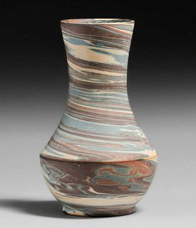 Niloak Pottery Corset-Shaped Vase c1920s