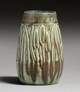 Rookwood Pottery #2592 Cattail Vase 1922