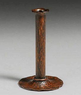 Arthur Cole â€“ Avon Coppersmith Hammered Copper Stem Vase c1930s