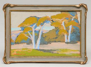 Jack Cassinetto California Painting Monterey Cypress Trees c2015