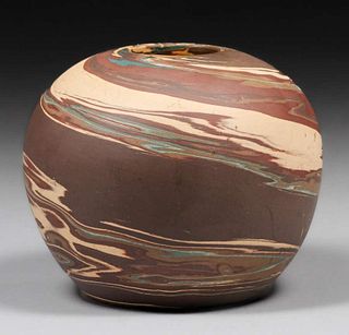 Niloak Pottery Spherical Vase c1920s