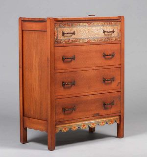 Monterey Furniture Co - Los Angeles Tall Four-Drawer Dresser c1930s