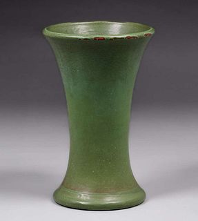 Large Roseville Pottery Matte Green Vase c1910s