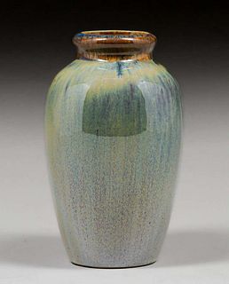 Fulper Pottery Chinese Mahogany Flambe Vase c1910s