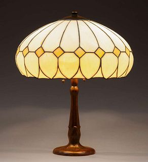 Handel Leaded Glass Dome Lamp c1910