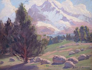 Arthur J. Winkler California Sierra Mountains Painting