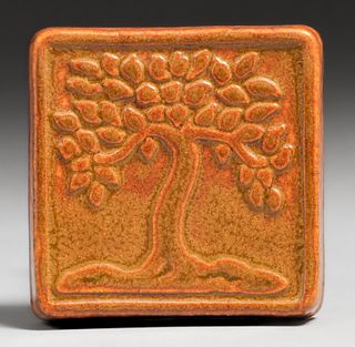 Contemporary Pewabic Tree of Life Tile 2012