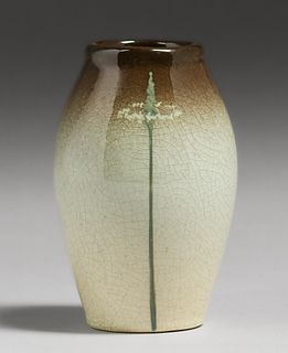 Owens Lotus Daffodil Vase c1900s