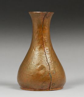 Bay Area Hammered Copper Vase c1920s