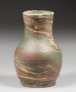 Large Niloak Mission Swirl Vase c1920s