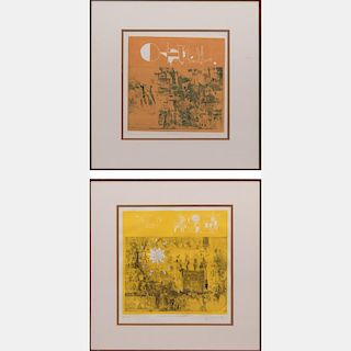 Adam Wurtz (1927-1994) 'Life is a Cabaret' and 'Doodlings', 1965, Two etchings,
