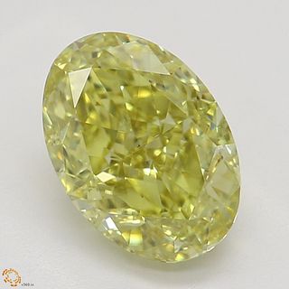 1.01 ct, Natural Fancy Intense Yellow Even Color, VS2, Oval cut Diamond (GIA Graded), Appraised Value: $19,400 