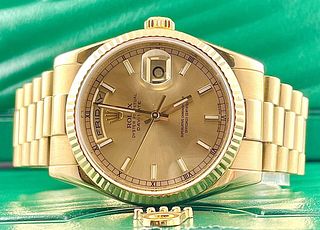 Rolex Day-Date President 36mm Solid 18k Yellow Gold Men's Watch