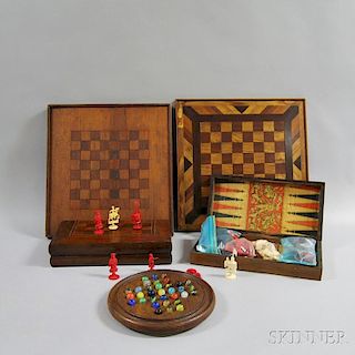 Five Wood Game Boards