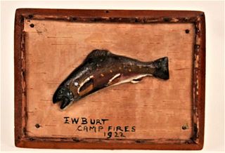 Trout Carving on Plaque
