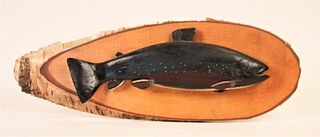 Carved Trout on a Plaque