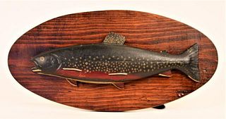 Carved Trout on a Plaque