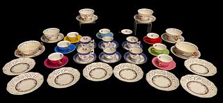 Collection of Tea Cups & Dessert Plates OSCAR de la RENTA 