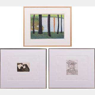 A Group of Three Decorative Works of Art by Various Artists, 20th Century,