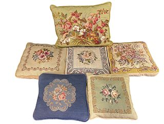 Collection Petit Point Embroidered Pillows 