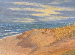 Mid Century DUNES Landscape Oil Painting signed JOHN KISH 