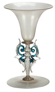 Facon de Venise Winged Serpent Stemmed Wine Glass