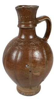 Brown Salt Glazed Stoneware Jug