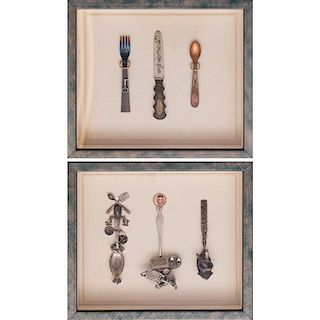 Artist Unknown (20th Century) Flatware and Spoons, Mixed metals,