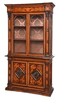 Fine Gothic Revival Carved and Decorated Cabinet
