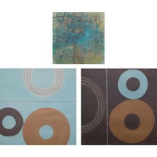 Benjamin Arnot (20th Century) Centrifugal I and II, Digital reproduction prints on canvas,