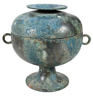 Patinated Chinese Bronze Ding