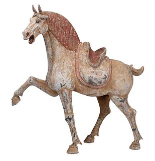 Large Early Chinese Pottery Horse 