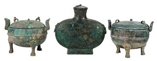 Three Chinese Bronze Vessels