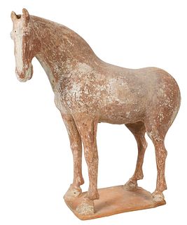 Large Early Chinese Pottery Horse
