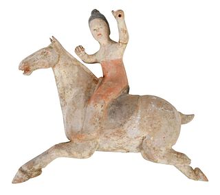 Early Chinese Pottery Equestrian Statue