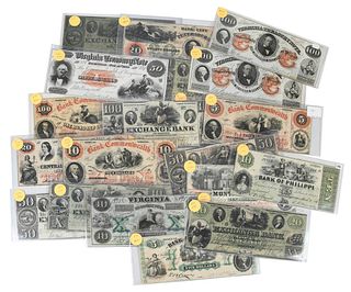 19 Virginia Obsolete Bank Notes