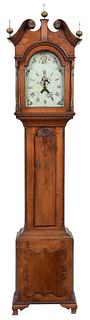 Pennsylvania Chippendale Carved Walnut Tall Case Clock