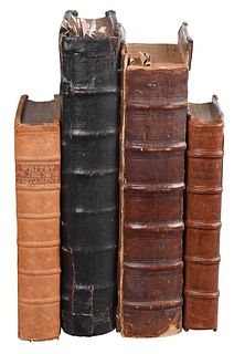 Four Large Leatherbound Theological Books