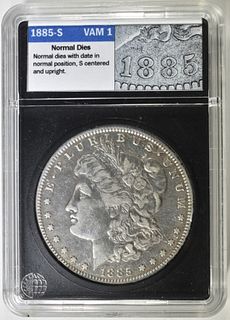 1885-S MORGAN DOLLAR VAM 1