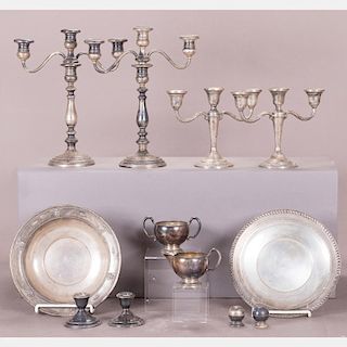 A Miscellaneous Collection of Sterling Silver Serving Items, 20th Century,