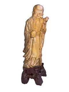 Chinese Figurine Soapstone of Wise Man 