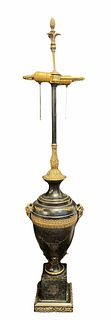 Louis XV Style Table Lamp with Gold Gilt Metal Rams