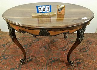 VICT. ROSEWOOD BREAKFAST TABLE 30" H X 49-1/2" DIA CORDTS MANSION