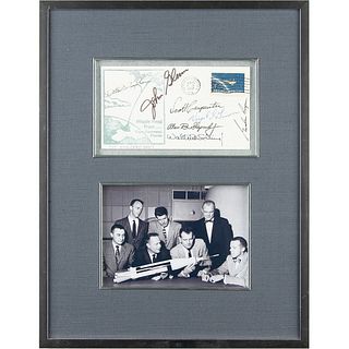 Mercury Seven Signed Launch Day Cover