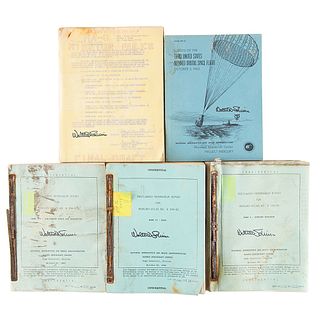 Wally Schirra (5) Signed MA-8 Documents and Reports