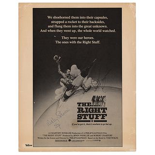 Scott Carpenter and Wally Schirra Signed Poster for The Right Stuff